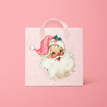 Load image into Gallery viewer, Retro Pink Santa Gift Bag: M