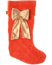 Load image into Gallery viewer, Kip &amp; Co Golden Bow Velvet Stocking
