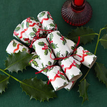 Load image into Gallery viewer, Holly Luxury White Mini Christmas Crackers | 8 Pack |