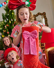 Load image into Gallery viewer, KIP &amp; Co. Christmas Bow Velvet Stocking
