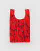 Baggu Pleated Red Snapdragon