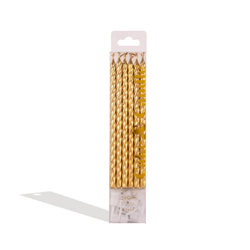 Gold Spiral Candles