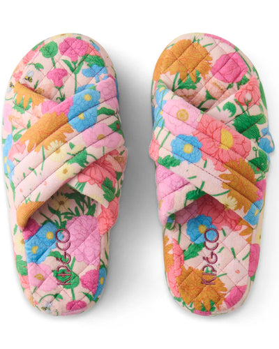 KIP & Co. Follow The Sun Quilted Velvet Slippers