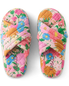 KIP & Co. Follow The Sun Quilted Velvet Slippers
