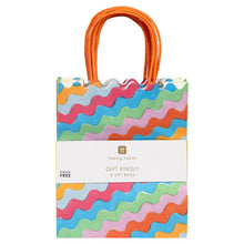 Load image into Gallery viewer, Colourful Wavy Paper Gift Bags | 8 Pack | Birthday | Party |
