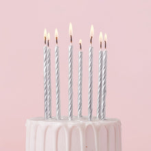 Load image into Gallery viewer, Silver Spiral Candles