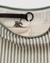 Load image into Gallery viewer, Baggu Medium Nylon Crescent Bag Sage Stripe