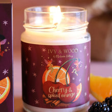 Load image into Gallery viewer, Ivy &amp; Wood Limited Edition Cherry &amp; Spiced Orange Soy Christmas Candle