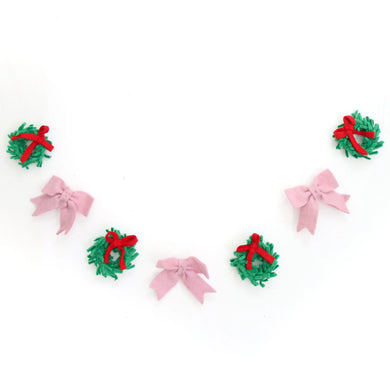 Felt Garland Wreaths and Bows
