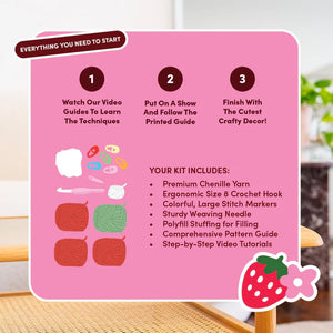 Craft Club Chunky Crochet Kit Strawberry