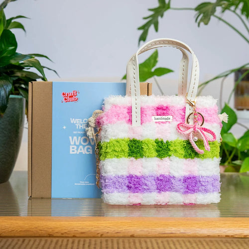 Craft Club GINGHAM - RAINBOW Woven Tote Bag Kit