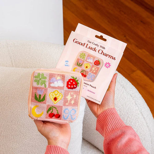 Craft Club GOOD LUCK CHARMS Needlepoint Pouch Kit