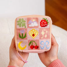 Load image into Gallery viewer, Craft Club GOOD LUCK CHARMS Needlepoint Pouch Kit