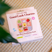 Load image into Gallery viewer, Craft Club GOOD LUCK CHARMS Needlepoint Pouch Kit