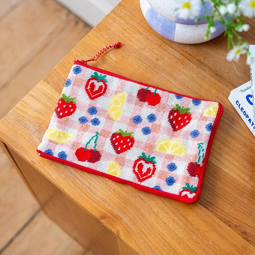 Craft Club FRUIT MARKET Needlepoint Pouch Kit