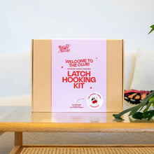 Load image into Gallery viewer, Craft Club RIPE STRIPES CHERRY Cushion Latch Hooking Kit