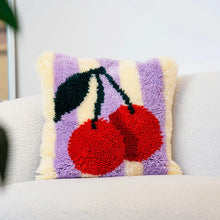 Load image into Gallery viewer, Craft Club RIPE STRIPES CHERRY Cushion Latch Hooking Kit
