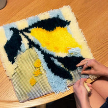 Load image into Gallery viewer, Craft Club RIPE STRIPES - LEMON Latch Hook Cushion Kit