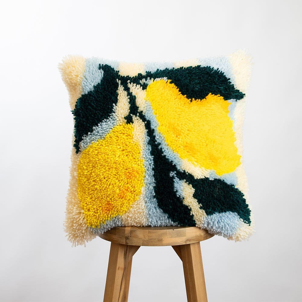 Craft Club RIPE STRIPES - LEMON Latch Hook Cushion Kit