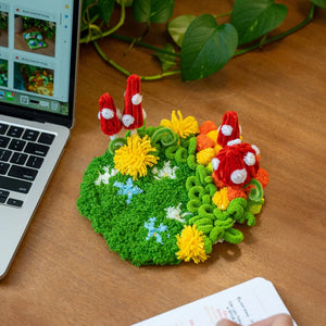 Craft Club MUSHROOM MEADOW Moss Coaster Kit