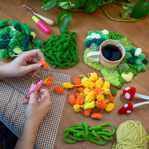 Craft Club MUSHROOM MEADOW Moss Coaster Kit