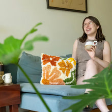 Load image into Gallery viewer, Craft Club PRETTY PETALS - EARTHY Latch Hook Cushion Kit