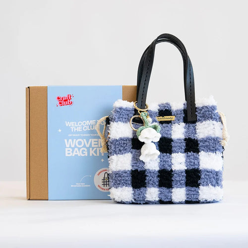 Craft Club Gingham | Black | Woven Handbag DIY Kits