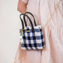 Load image into Gallery viewer, Craft Club Gingham | Black | Woven Handbag DIY Kits