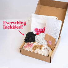 Load image into Gallery viewer, Craft Club Gingham | Black | Woven Handbag DIY Kits