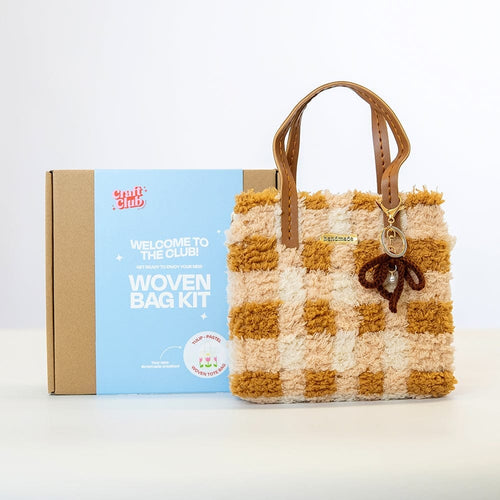 Craft Club GINGHAM - CHOCOLATE Woven Tote Bag Kit