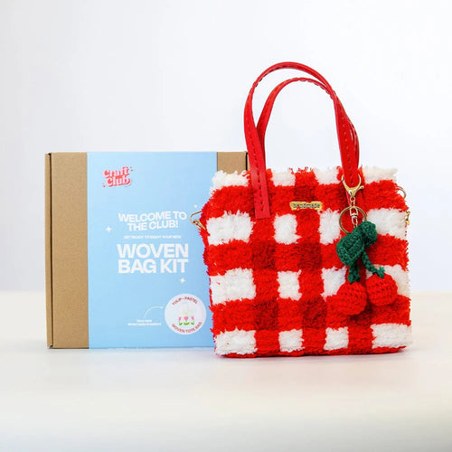 Craft Club GINGHAM - RED Woven Tote Bag Kit