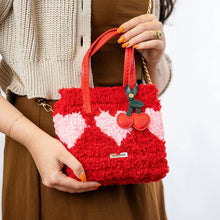 Load image into Gallery viewer, Craft Club HEARTBREAKER - RED Woven Tote Bag Kit