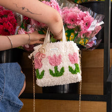 Load image into Gallery viewer, Craft Club Tulip Pastel White Woven Handbag DIY Kits