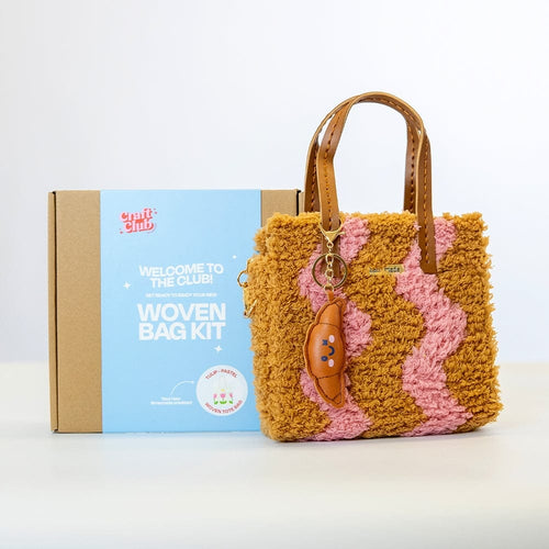 Craft Club WAVEY - BLUSH & BROWN Woven Tote Bag Kit