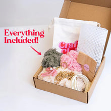 Load image into Gallery viewer, Craft Club WAVEY - BLUSH &amp; BROWN Woven Tote Bag Kit