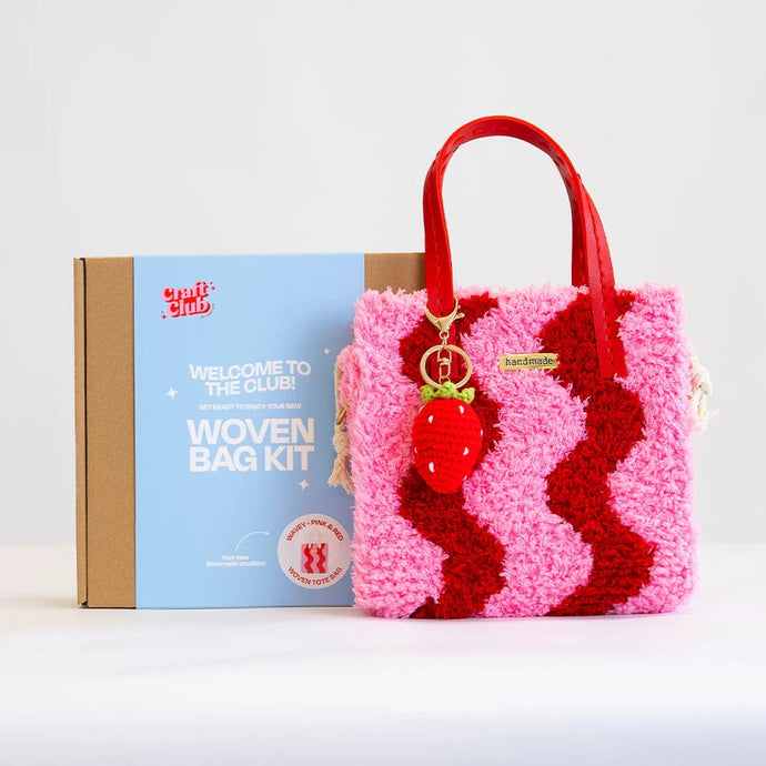 Craft Club Wavey | Pink & Red | Woven Handbag DIY Kits