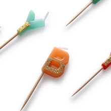 Load image into Gallery viewer, Big Birthday Energy Glitter Birthday Candles Set