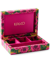 Load image into Gallery viewer, KIP &amp; Co. Golden Peony Velvet Jewellery Box Small
