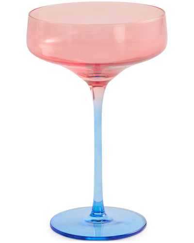 KIP & Co. Blue Robin Margarita Glass 2P