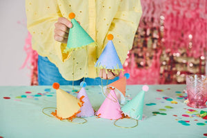 Top Off The Fun Mini Glitter Party Hats (Set of 6)
