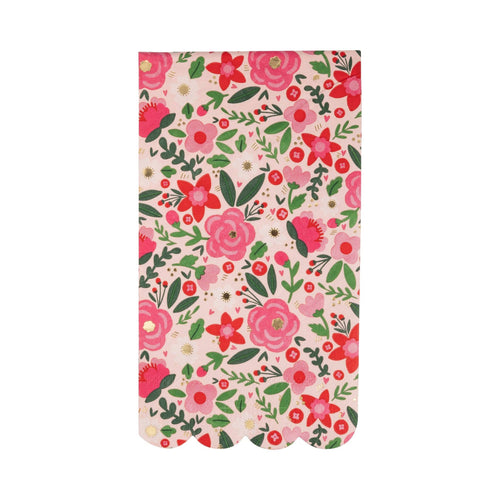 VFL1139 - Floral Scalloped Dinner Napkins (Pack 18)