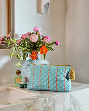 Load image into Gallery viewer, KIP &amp; Co. Aegean Quilted Toiletry Cotton Bag