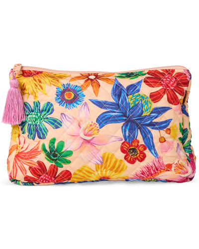 KIP & Co. Wild Flowers In Bloom Quilted Cotton Toiletry Purse