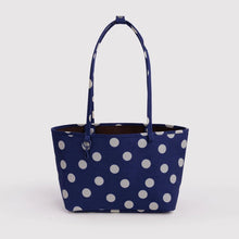 Load image into Gallery viewer, Baggu Nylon Reversible Tote - Navy Polka Dot Mix