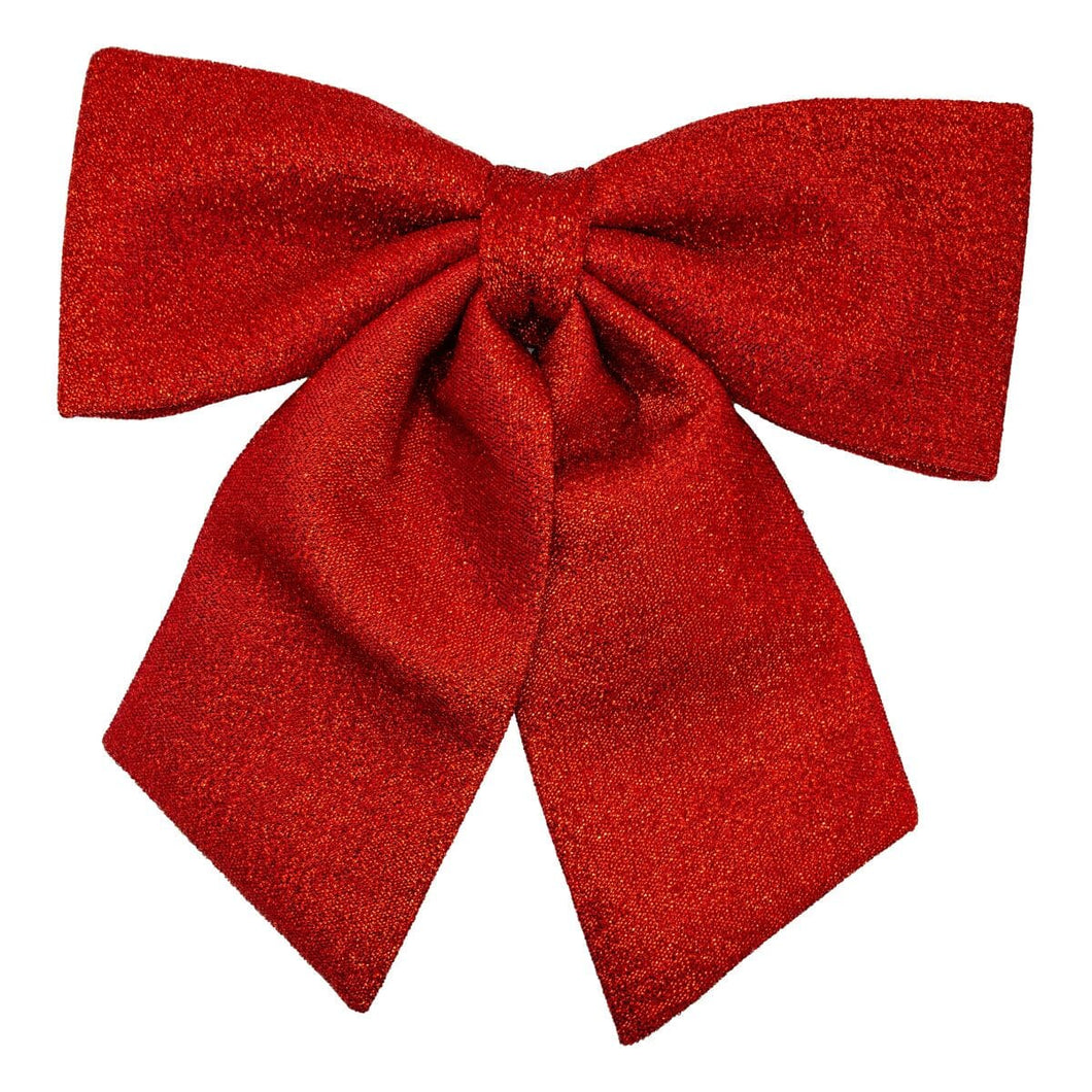 Giant Red Glitter Velvet Bow