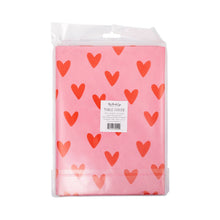 Load image into Gallery viewer, Red Hearts Paper Table Cover