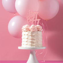 Load image into Gallery viewer, Happy Birthday Pink Layered Acrylic Cake Topper