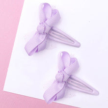 Load image into Gallery viewer, Lavender Mini Grosgrain Hair Clips