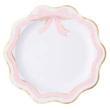 Load image into Gallery viewer, ELEGANT PINK &amp; GOLD BOW DINNER PLATES