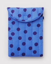 Load image into Gallery viewer, Baggu - Puffy Laptop Sleeve 16" Blue Polka Dot